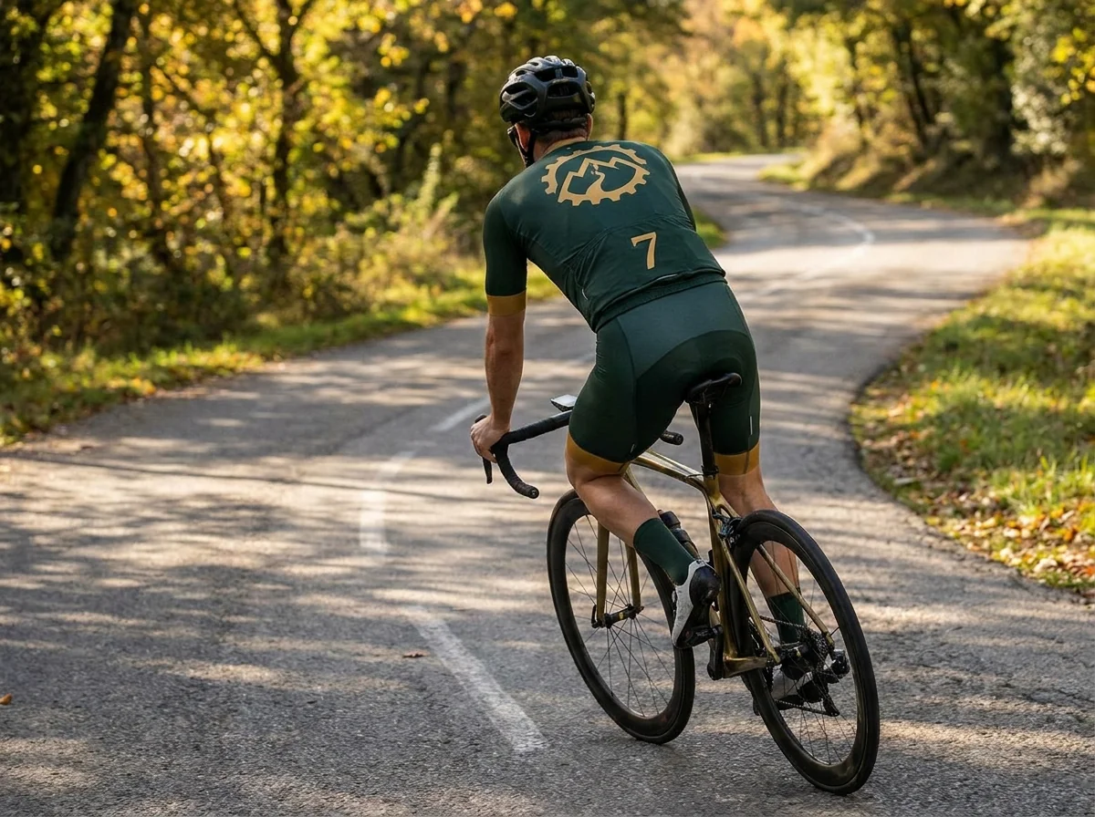 A road cyclist riding