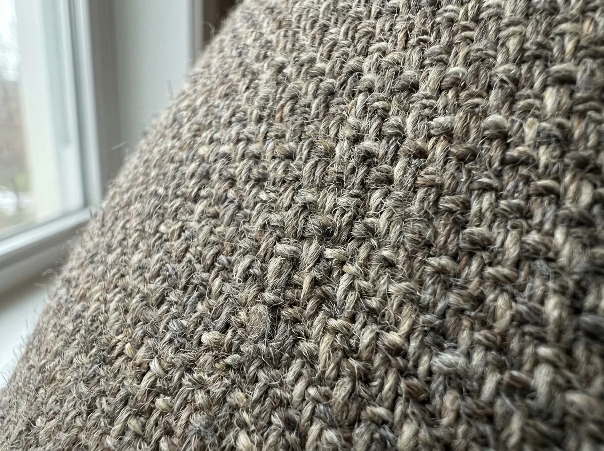 Close-up of 90/10 fabric weave