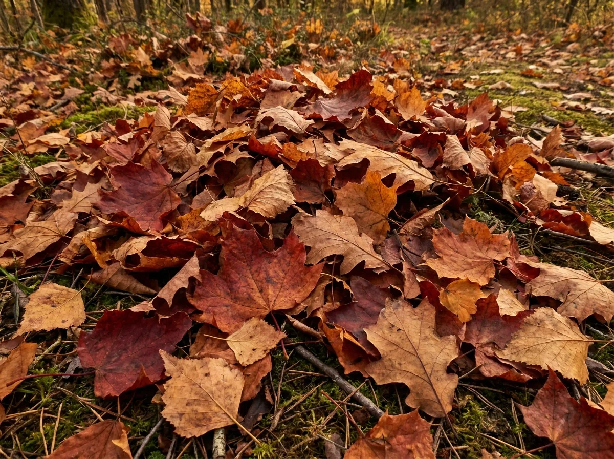 Autumn leaves signaling a change of season
