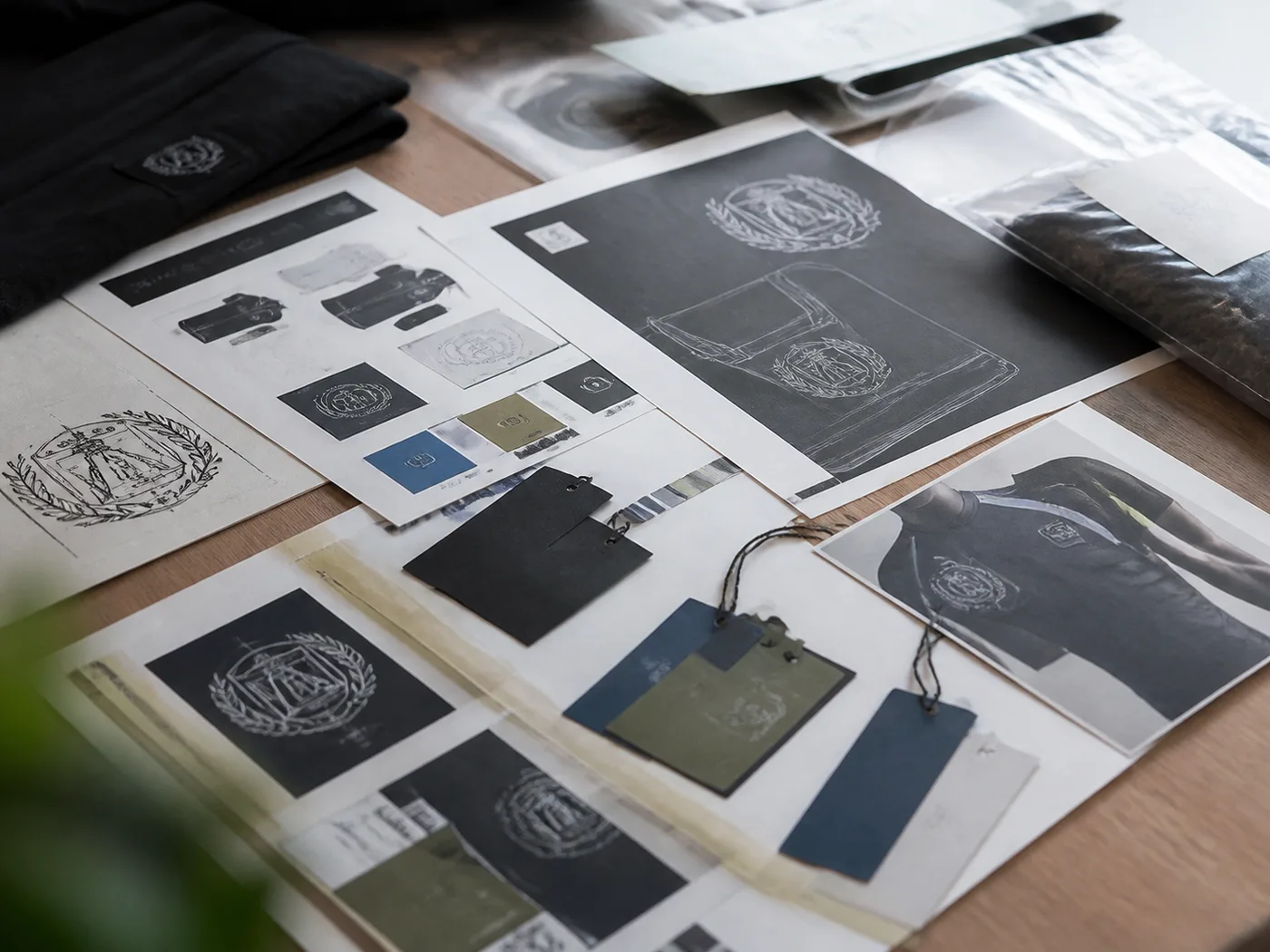 Pencil sketch representing approved label and packaging artwork proofs