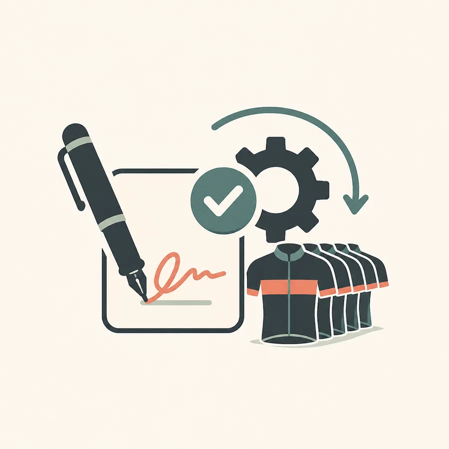 Icon representing sample sign-off as the bulk scheduling trigger