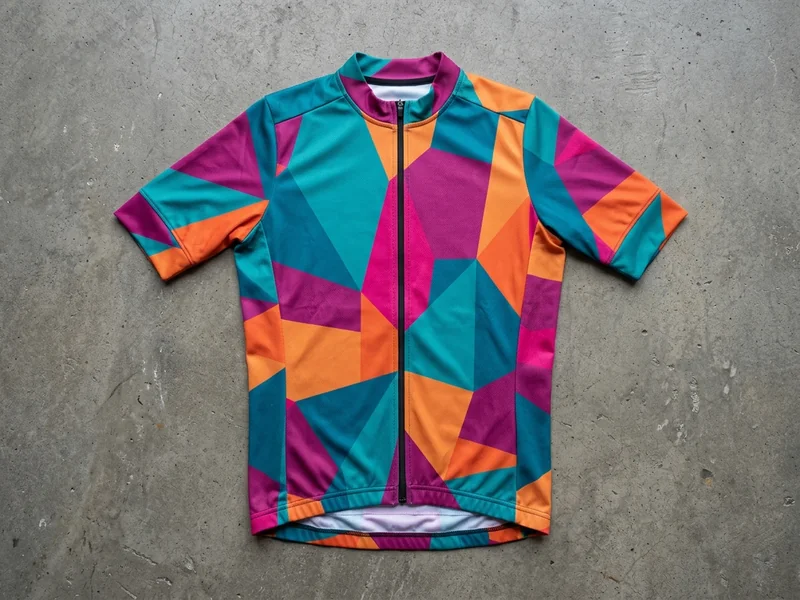 All-over sublimated cycling jersey with full-panel multicolor graphics