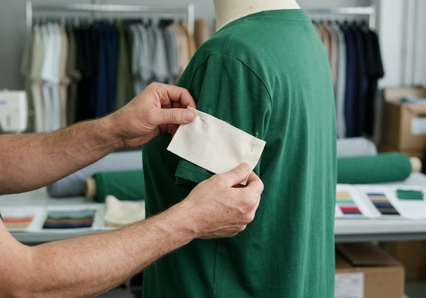 Physical cycling jersey sample under review with revision notes attached