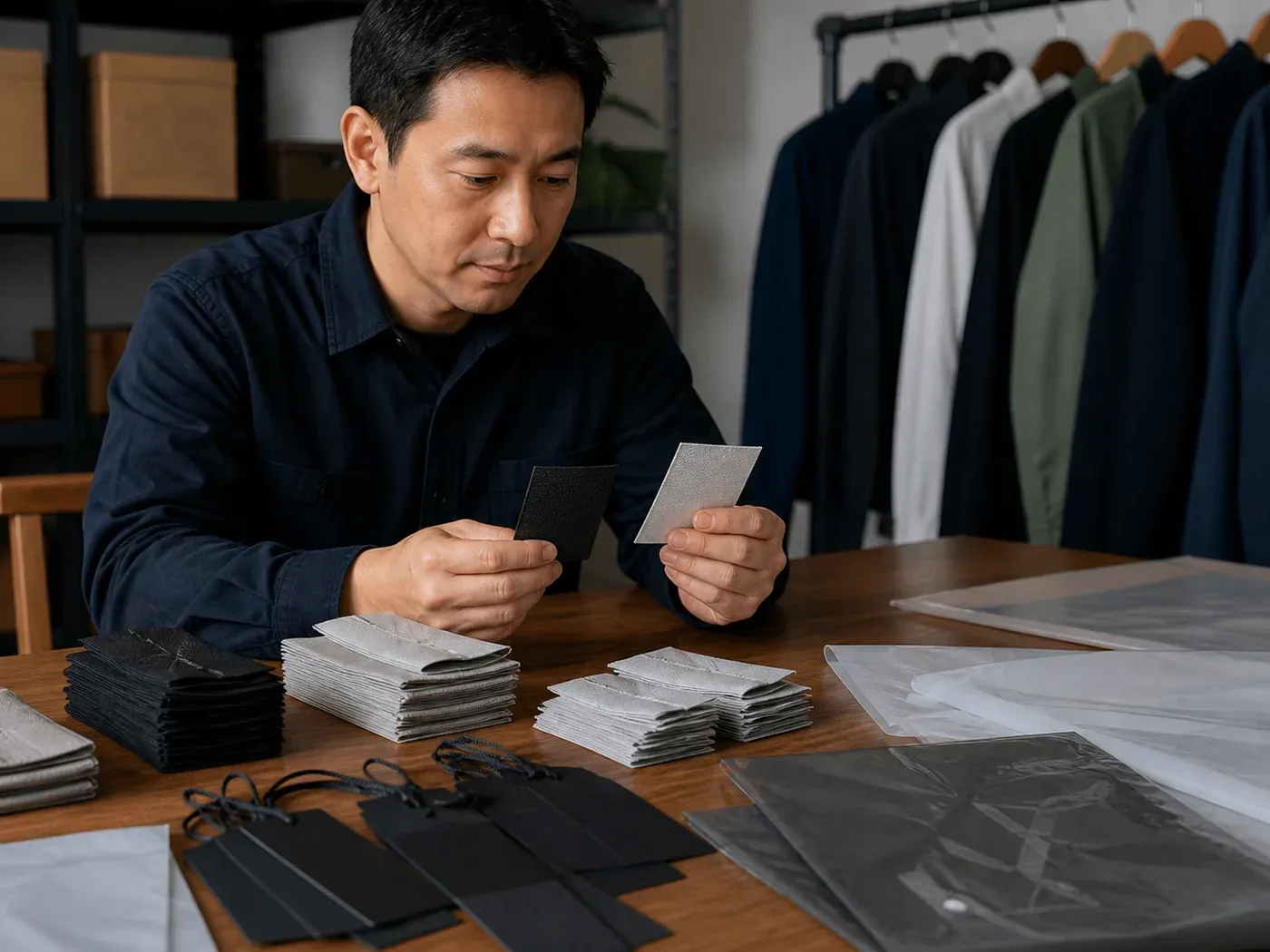 A clothing brand label sent for private label branding